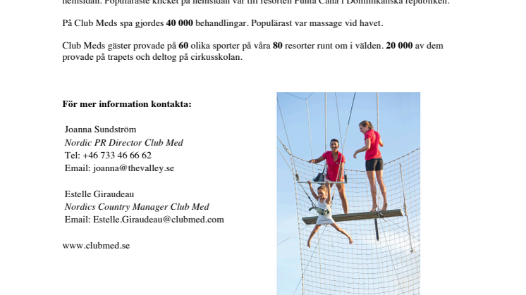 Club Med i Siffror 2013