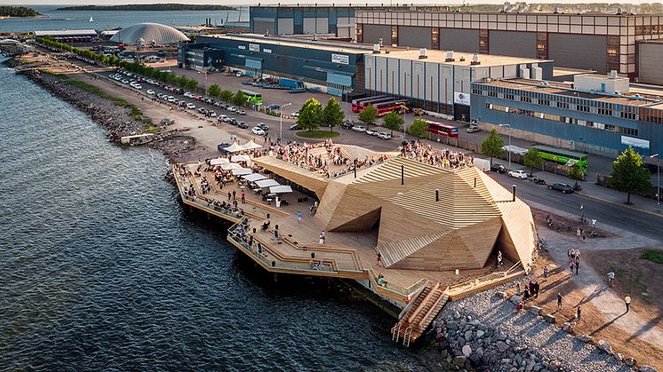 Löyly bastu i Finland av Avanto Architects, ett av de 8 nominerade tävlingsbidragen i Nordic Architecture Fair Award.
