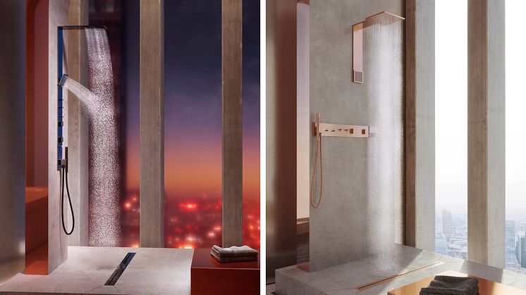 I design af verdenskendte Philippe Starck lancerer AXOR med ShowerComposition et nyt, moderne og tidløst designsprog til bruseområdet. Det imponerer med flade, elegante overflader og ultraslanke profiler i en arkitektonisk sammensætning.