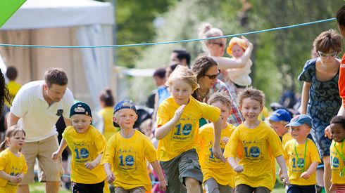 Familjefest avslutade löparhelgen