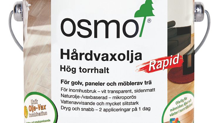 Osmo Hårdvaxolja Rapid 3240 Vit 2,5L