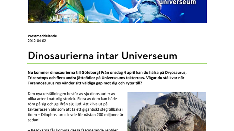 Dinosaurierna intar Universeum