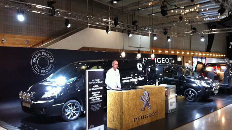 Peugeots breda transportbilsprogram på Nordbygg 