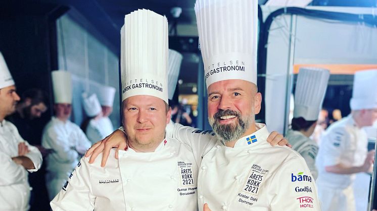 Culinary Director Krister Dahl (t.h.) tillsammans med Gunnar Hvarnes, Culinary Director på Compass Group, Norge