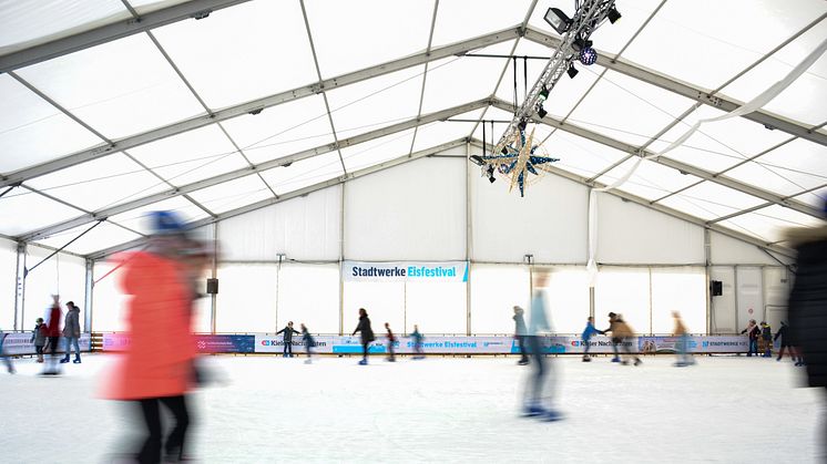 Gleiche Größe aber eher quadratisch: Die Eisfläche an der Hörnspitze wird bei den Läufern gut angenommen