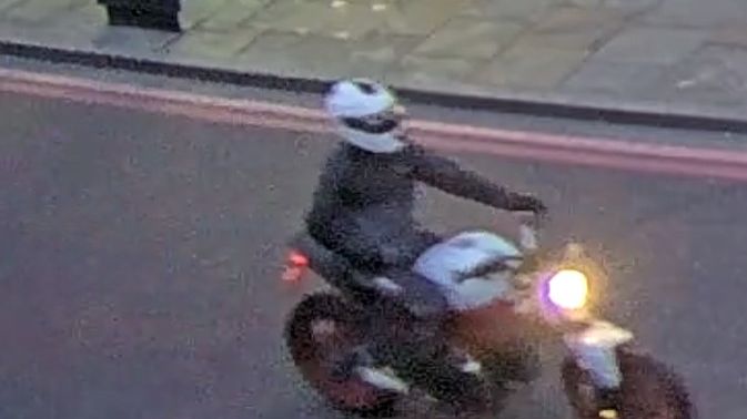 [An image of the motorcyclist sought]