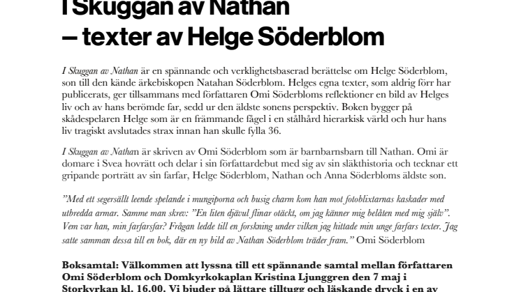I Skuggan av Nathan - texter av Helge Söderblom