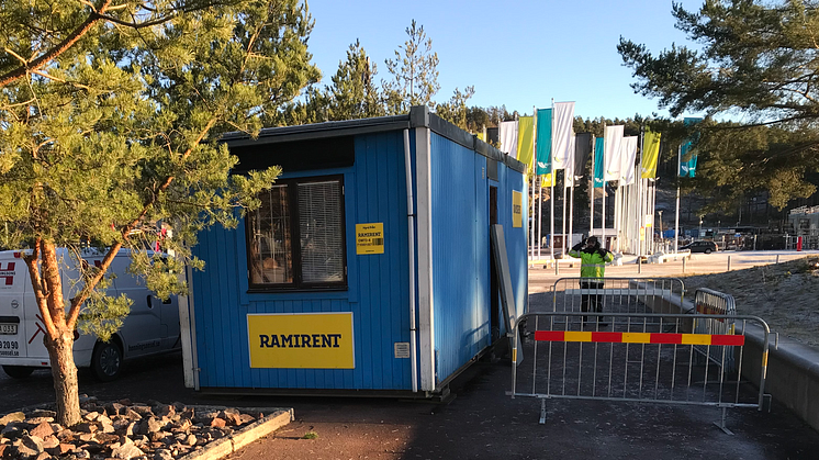 Ramirent är redo att leverera bodar för att underlätta för vaccinering mot covid-19, om behovet finns ute hos regionerna.