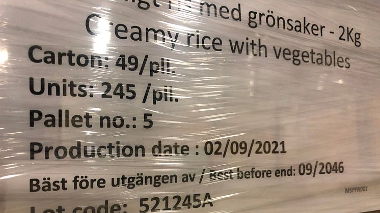 Pressinbjudan: Västerås stad har nu flest portioner lagrad krismat av alla kommuner i landet