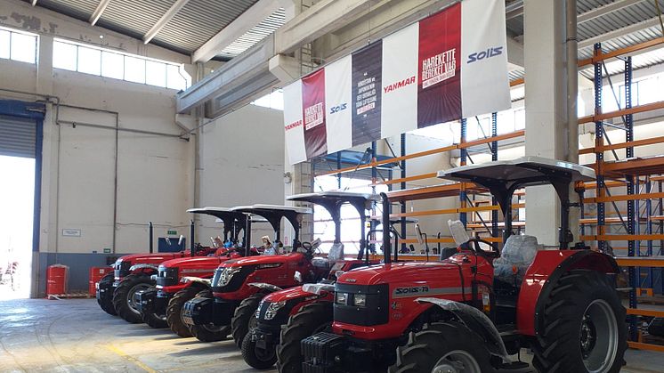 Solis tractors inside the Solis Traktör Sanayi A.Ş. tractor factory