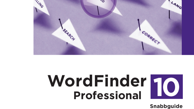 Wordfinder 10 Professional snabbguide