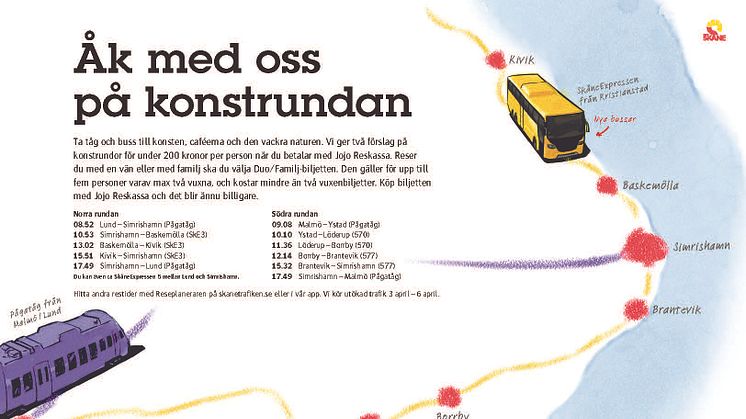 Skånetrafiken erbjuder fler bussturer och temabussar i påsk