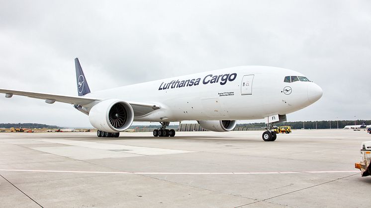 Lufthansa Cargo B777 freighter with Mexico livery.