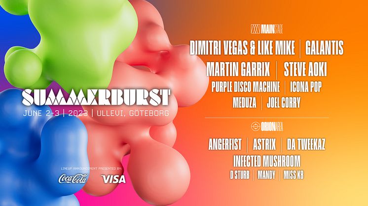 SUMMERBURST TILLBAKA PÅ ULLEVI I SOMMAR – NU PRESENTERAS LINEUPEN MED VÄRLDSNAMN SOM MARTIN GARRIX, ICONA POP OCH STEVE AOKI