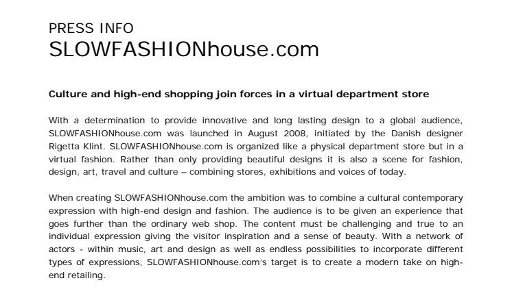 Culture and high-end shopping join forces in a virtual department store