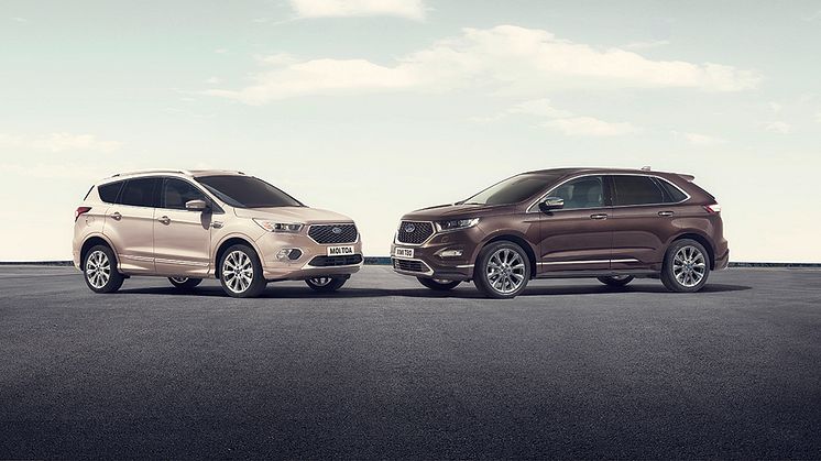 Ford Kuga Vignale och Ford Edge Vignale. 