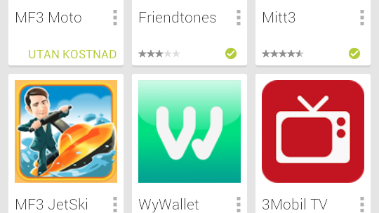Betala appar i Google Play via mobilfakturan