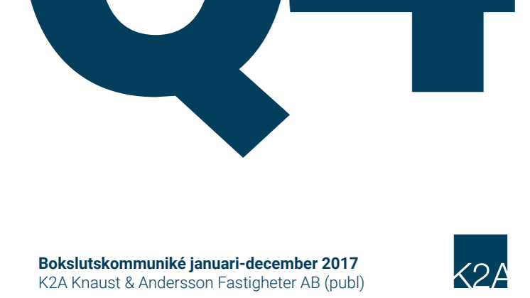 Bokslutskommuniké januari-december 2017