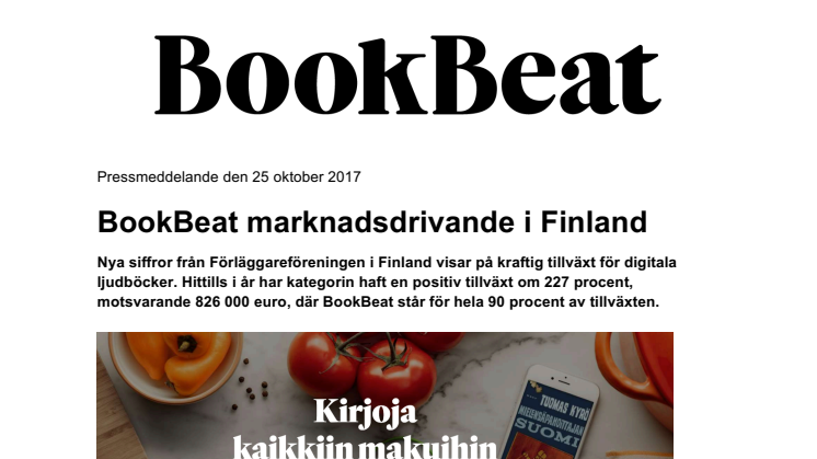 BookBeat marknadsdrivande i Finland