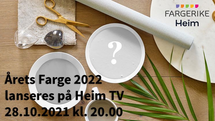 Følg med på lansering av Årets Farge 2022 - Heim TV 