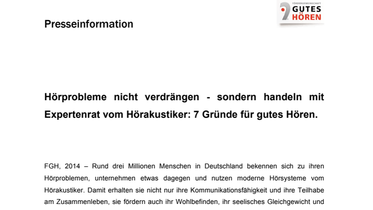 Expertenrat vom Hörakustiker: 7 Gründe für gutes Hören