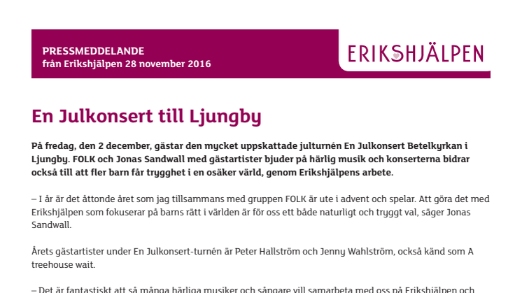 En Julkonsert till Ljungby