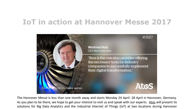 Atos: IoT in Action @ Hannover Messe 2017