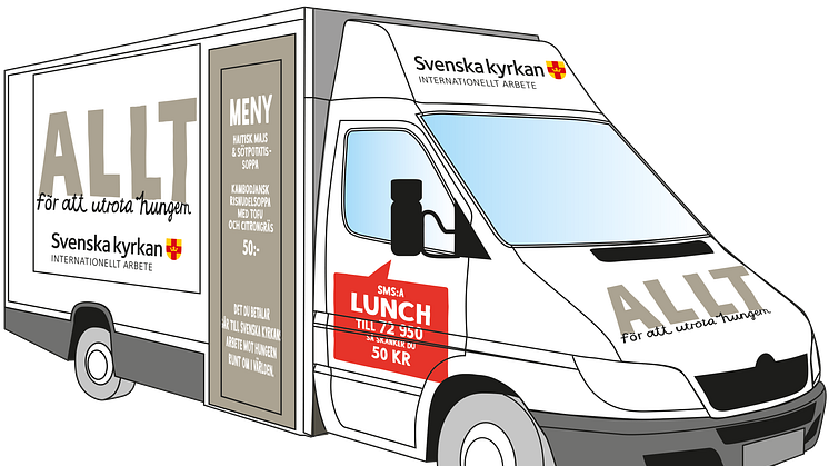 Svenska kyrkans Food truck-turné kommer till Stortorget i Malmö idag klockan 11-14
