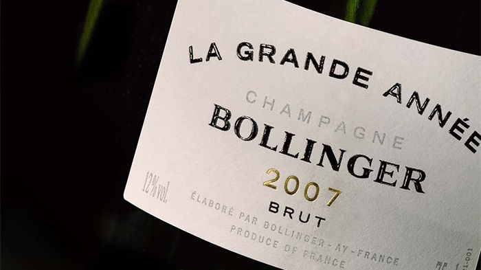 Bollinger La Grande Année 2007 finns nu på Systembolaget