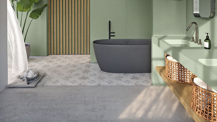 Silestone Bathroom - Posidonia Green