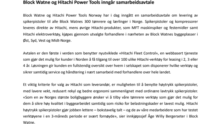 Block Watne - Hitachi Power Tools pressemelding_080116