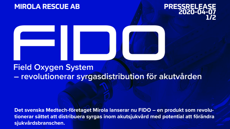 FIDO Field Oxygen System revolutionerar syrgasdistribution för akutvården
