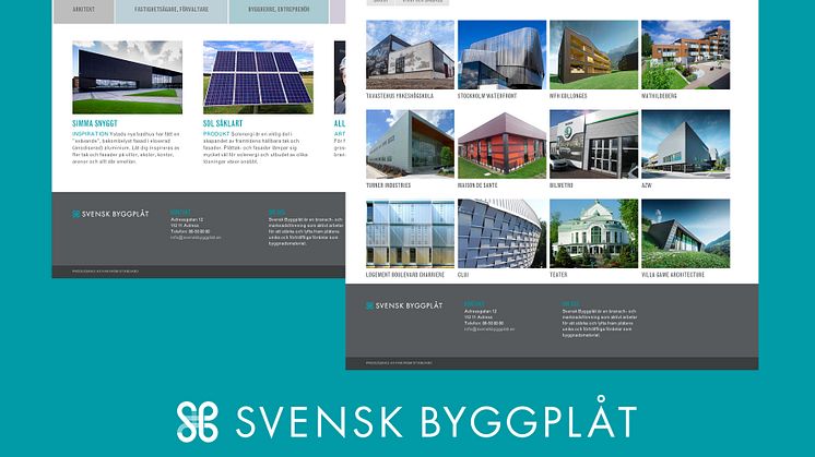 Svensk Byggplåts hemsida, www.svenskbyggplat.se, lanseras 31 augusti 2015  