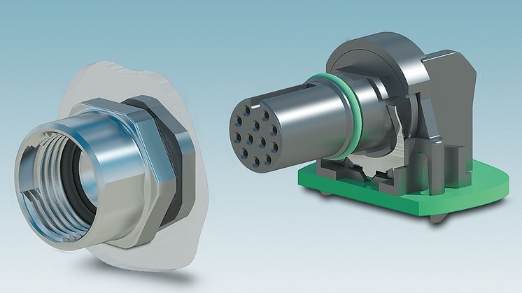 High Pin-Count M12 Plug Connector for PCB Mounting