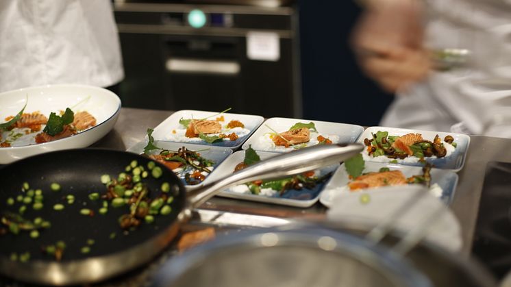 Kocklandslaget bjöd på smakprover i Martin & Serveras monter på GastroNord 2016