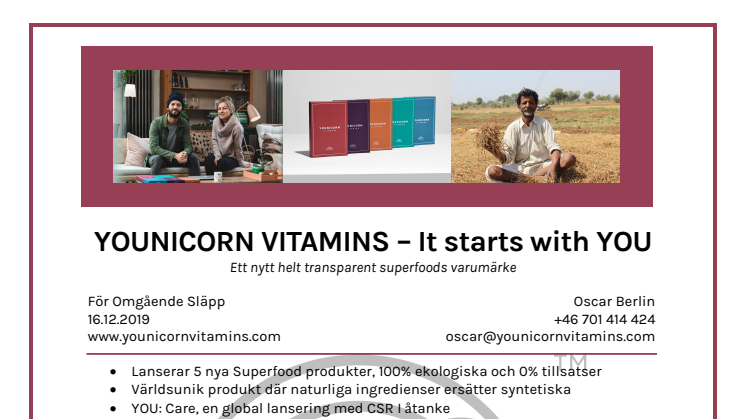 [SE] YOUNICORN VITAMINS - It starts with YOU