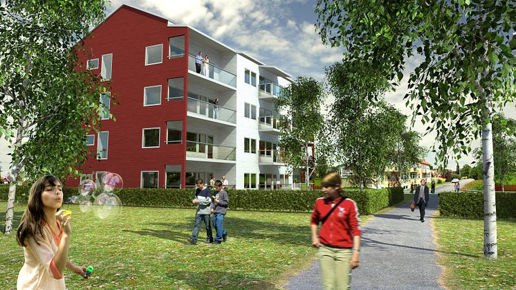 Första spadtaget på Älvsbacka Park i Skellefteå
