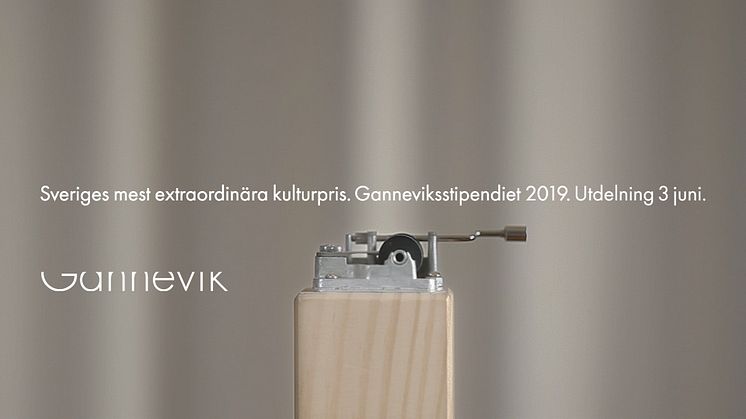 Pressinbjudan till utdelningen av Ganneviksstipendiet den 3 juni 2019 