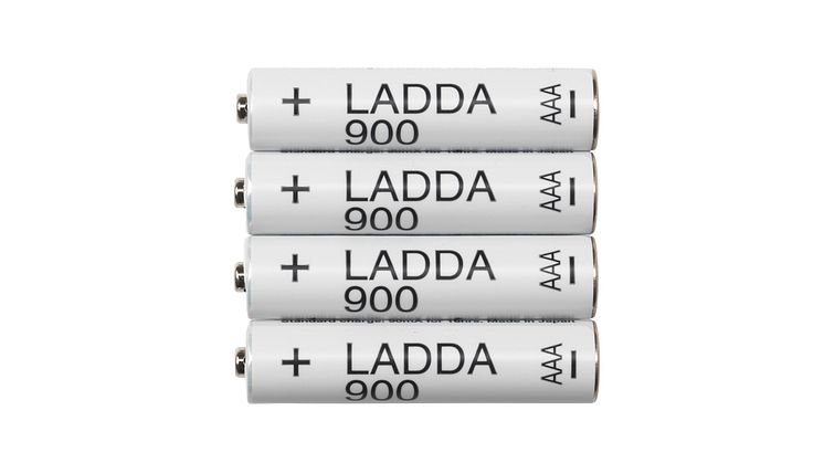 LADDA genopladeligt batteri AAA 42.-/4 stk. (Virker bl.a. til GODAFTON)