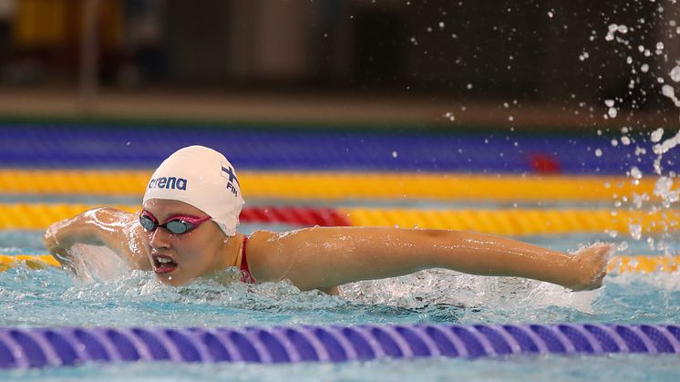 Uimari Daniela Sohlman, viime vuonna JYSK -stipendillä palkittu urheilija, on mukana  Suomen European Para Youth Games -kisajoukkueessa. Kuva: Juhani Järvenpää