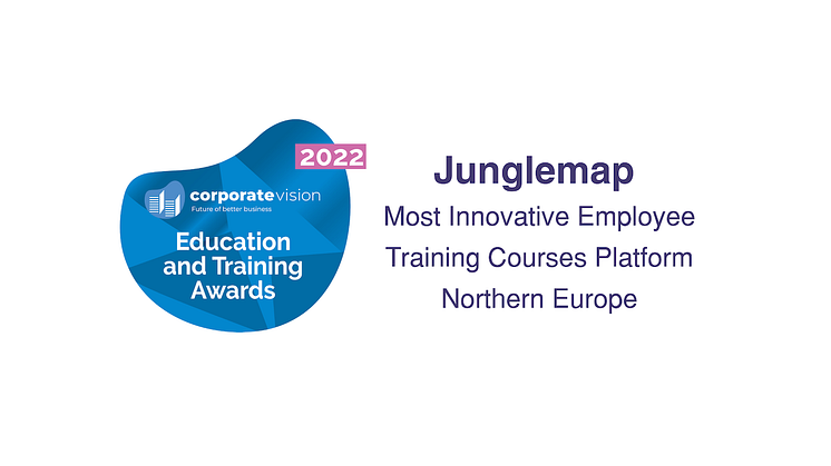 Junglemap awarded ‘Most Innovative Employee Training Courses Platform – Northern Europe’