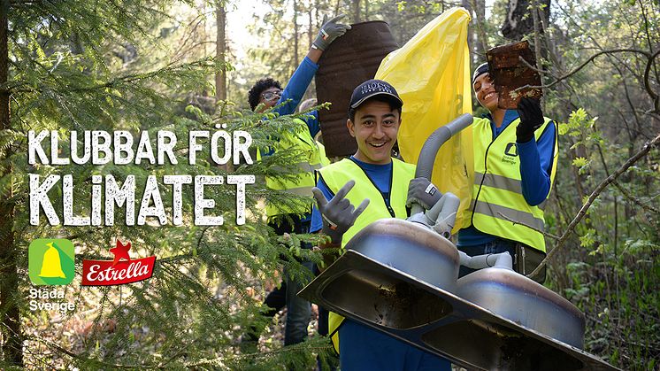 Klubbar För Klimatet 2020 arrangeras 9 maj av Estrella och Städa Sverige