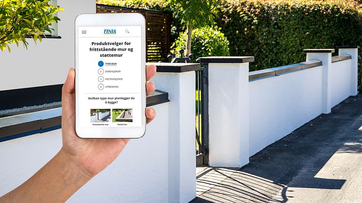 ​Finja Betong lanserer nytt digitalt verktøy for beregning av materiale til hagemur