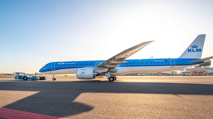 Embraer 195 ready for take off