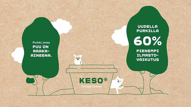​Arla pienentää jälleen pakkaustensa ympäristövaikutusta: KESO®-rasia on nyt kartonkia