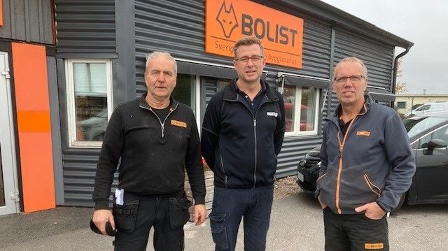 Från vänster, Östen Nilsson, Rickard Nyberg och Anders Rydberg, tre ägare av BOLIST Ödeshög Bygg & Järn.