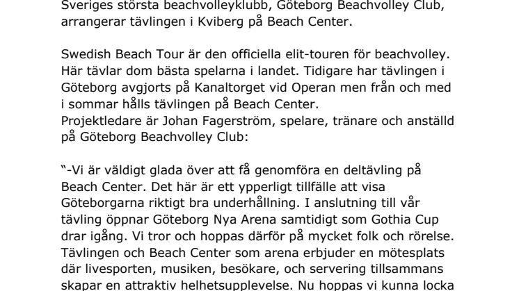 Swedish Beach Tour 10-12 juli på Beach Center