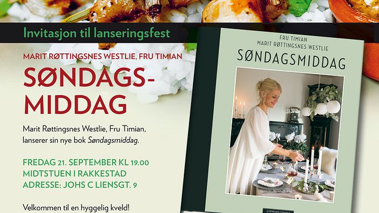 Invitasjon til lanseringsfest: Søndagsmiddag