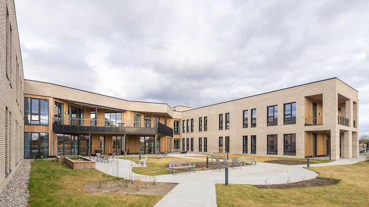 Rehabilitering og utbygging av Moer sykehjem har tilført 40 nye sykehjemsplasser i kommunen. Foto: Hundven-Clements/ LINK Arkitektur 