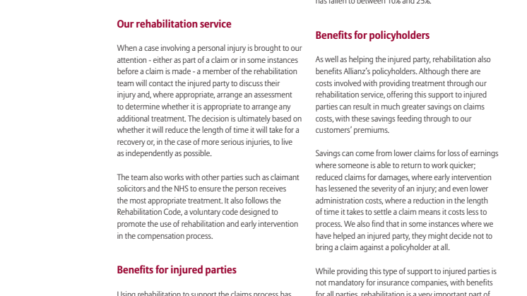 Property & Casualty Newsletter - Rehabilitation in Action Part 6